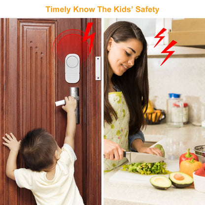 1 Set Wireless Window Door Magnet Alarms Magnetic Sensor Security Burglar Alarm For Kid Safety With Batteries