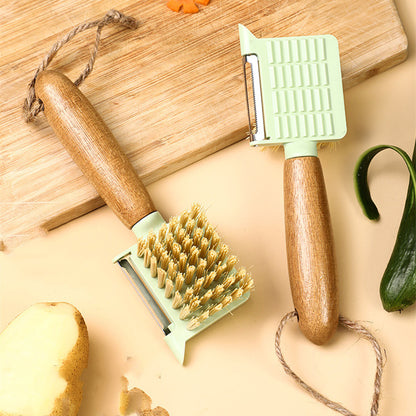 Fruit And Vegetable Brush Multifunctional Fruit Peeling Cleaning Kitchen Gadgets